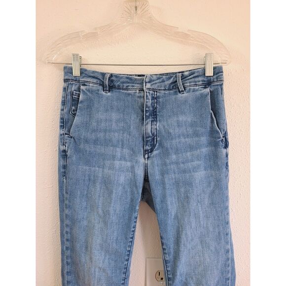 Pilcro & The Letterpress Sz 27 Slit Pocket Skinny Jeans Hook Bar Closure Minimal - Picture 5 of 10